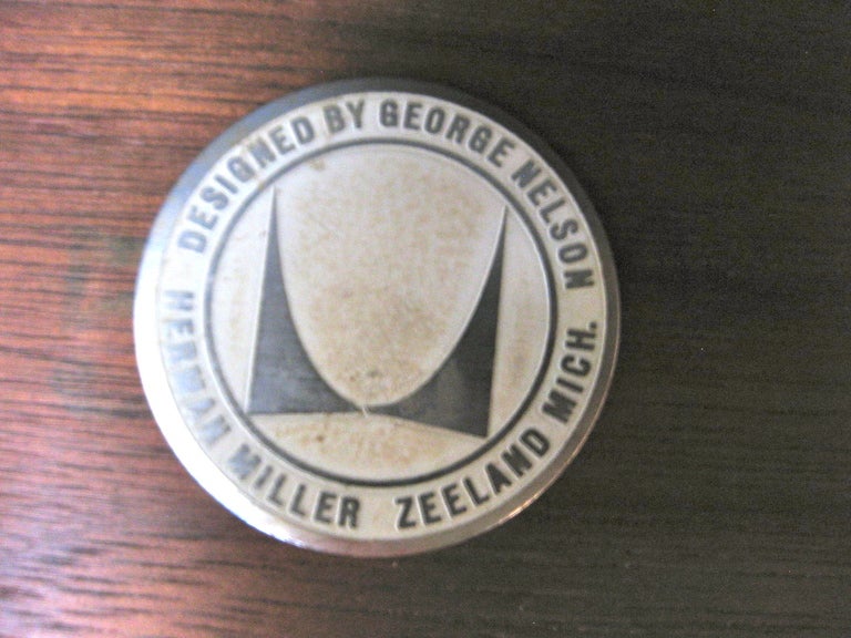 Pair George Nelson Walnut Lounge Chairs For Herman Miller Signed 5