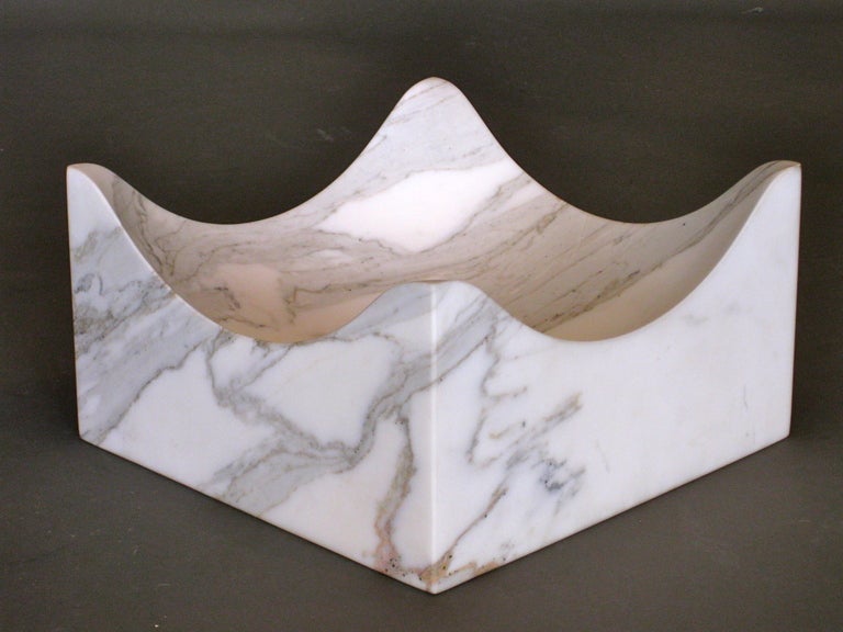 Enzo Mari Paros L Carrara Marble Centerpiece Bowl