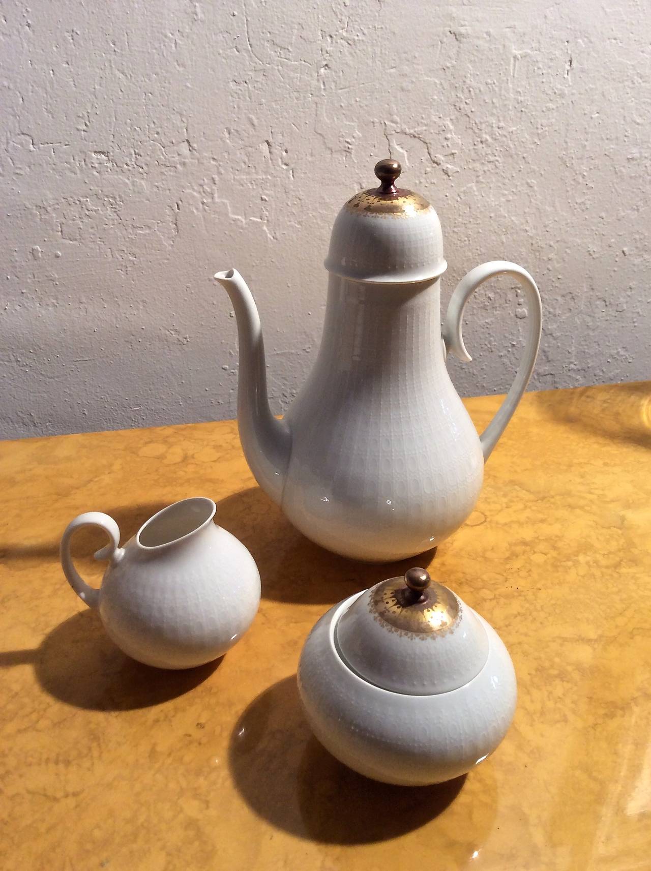 Bjorn Wiinblad Romanze Porcelain Coffee and Dessert Set by Rosenthal 1