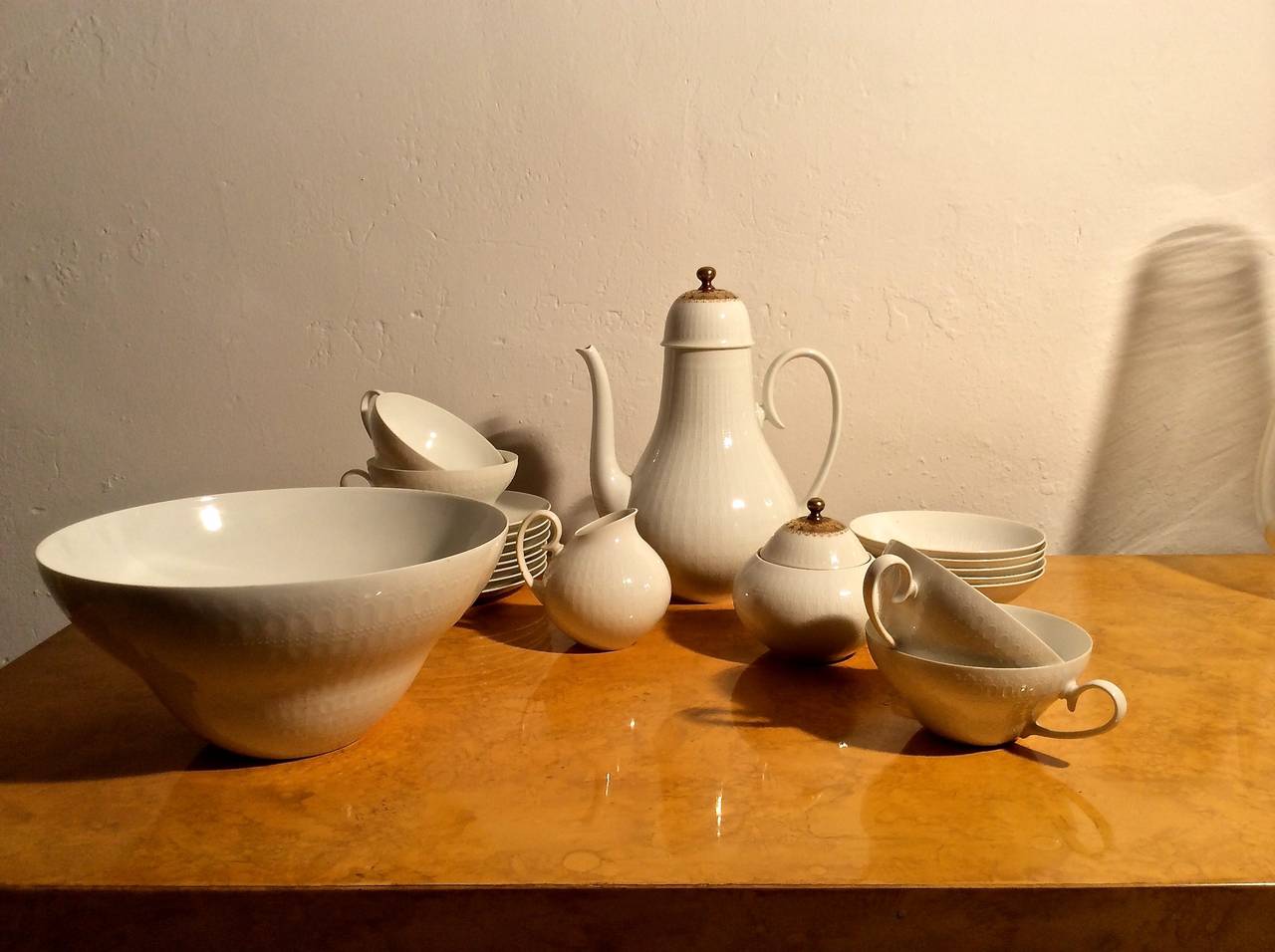 Danish Bjorn Wiinblad Romanze Porcelain Coffee and Dessert Set by Rosenthal