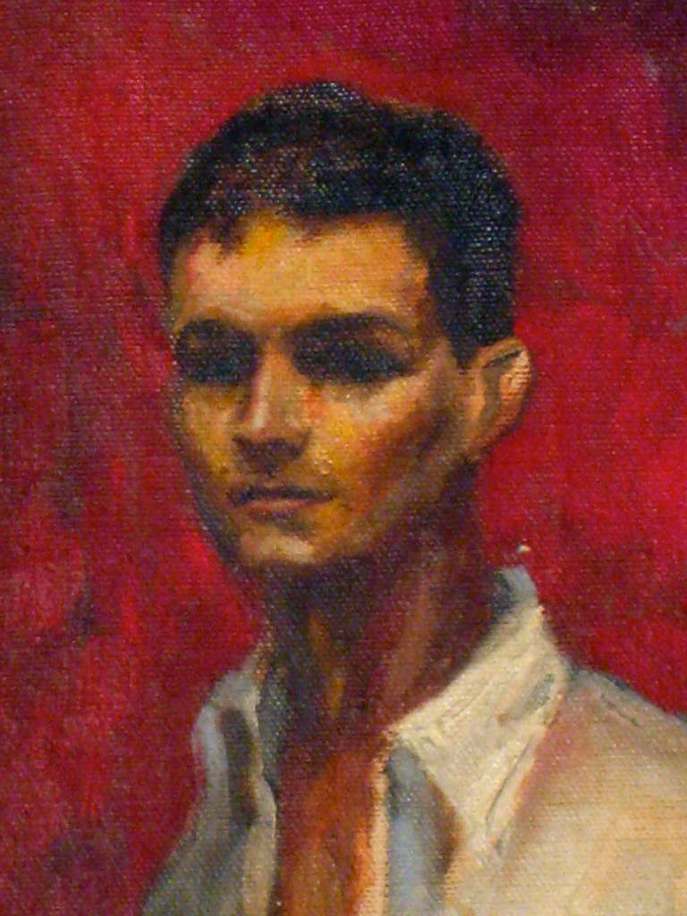 Canvas Greta Waldas Oil Painting of a Young Man 1957