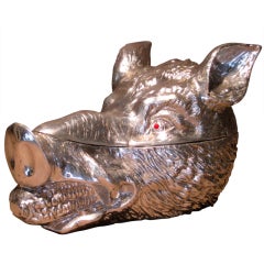 Retro Arthur Court Wild Boar Cast Aluminum Serving Dish SIGNED