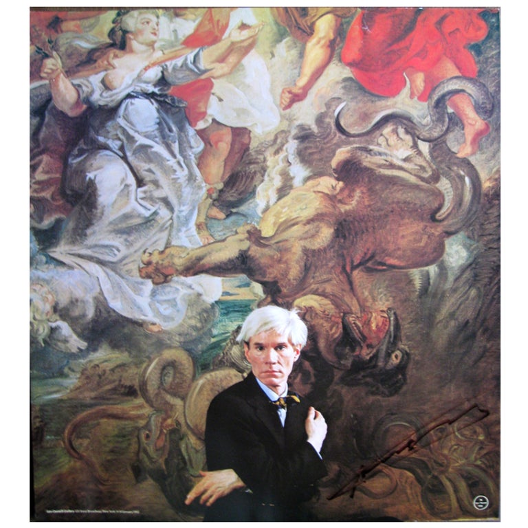 ANDY WARHOL: DOLLAR SIGNS Exhibition Poster SIGNED BY WARHOL