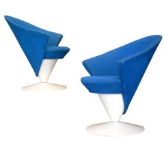 Pair Adrian Pearsall Cone Lounge Chairs c.1960s