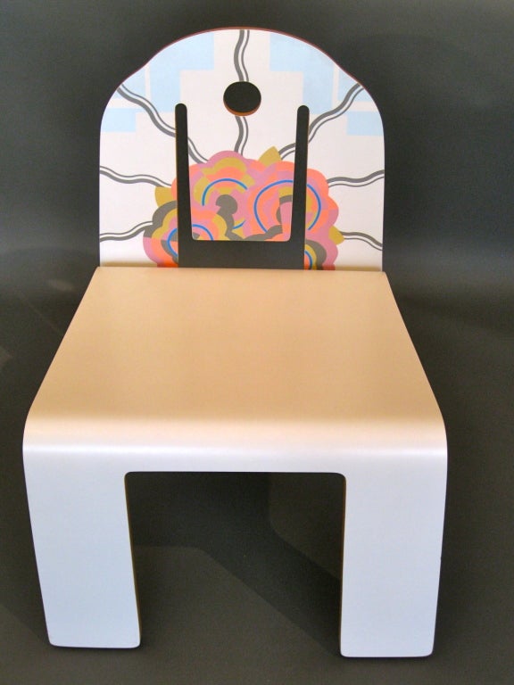 American Robert Venturi Art Deco Chair Model no. 665 for Knoll
