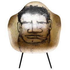 Robert Loughlin "Mr. Organic" Painting on Eames Chair Signed