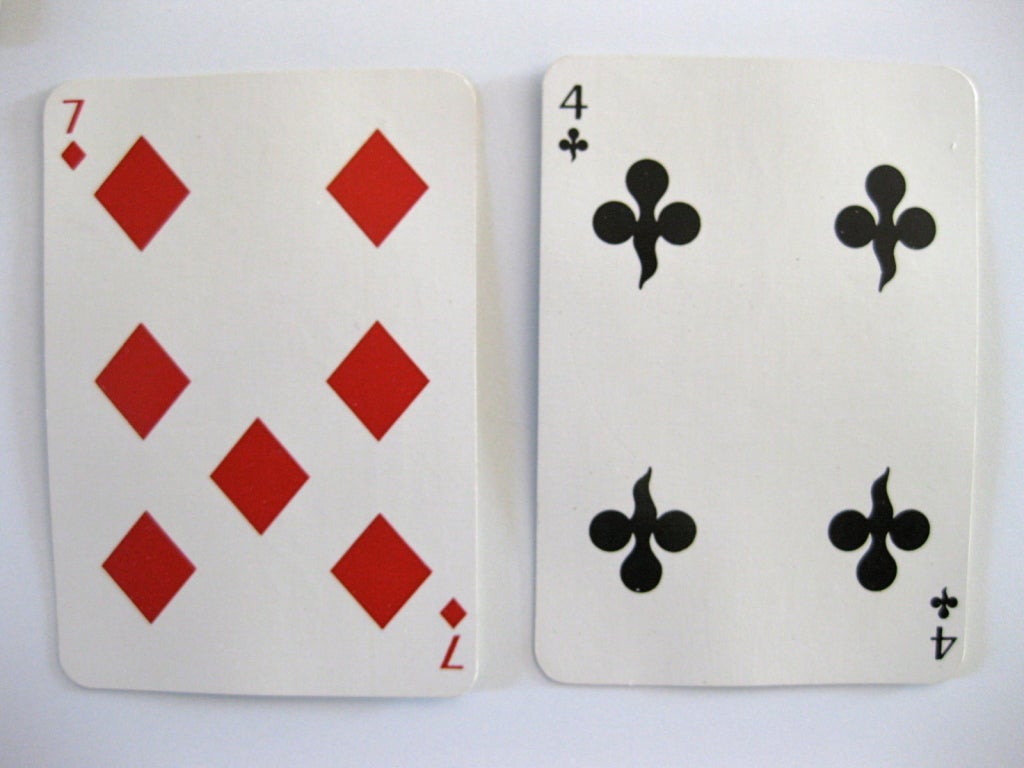 Cardboard Hermes Set Poker Playing Cards, 2 Decks, Designed by Cassandre
