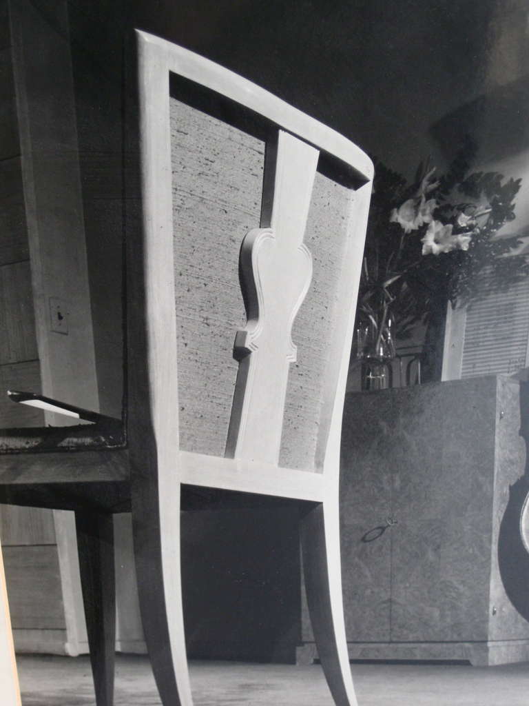 American F.S. Lincoln Vintage Silver Gelatin Photograph for Charak Modern/ Tommi Parzinger Furniture c.1940s