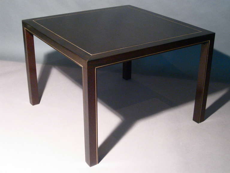 Pair of Edward Wormley Mahogany and Brass, Parsons End Tables for Dunbar In Excellent Condition In Easton, PA