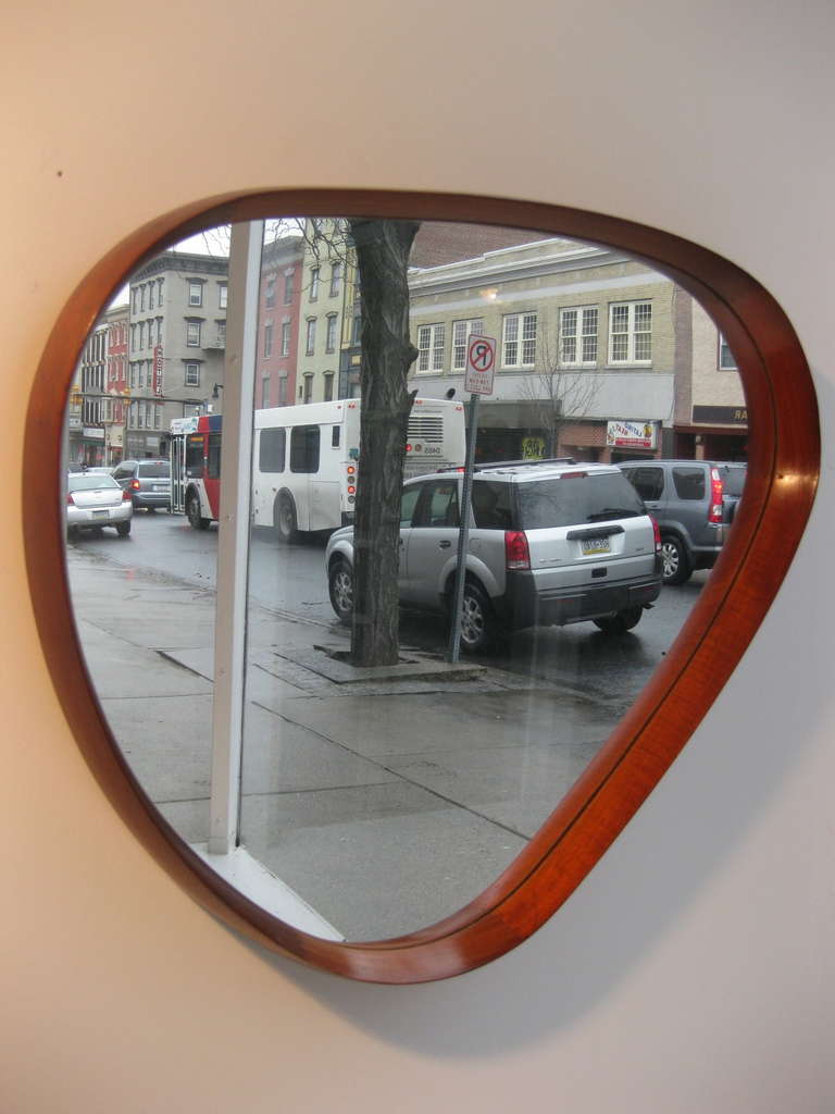 Mid-20th Century Danish Teak Wall Mirror by Pedersen & Hansen