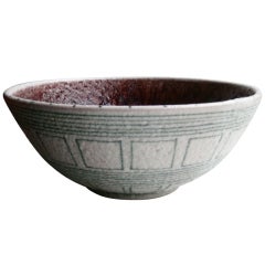 Massive Guido Gambone Ceramic Centerpiece Bowl Signed