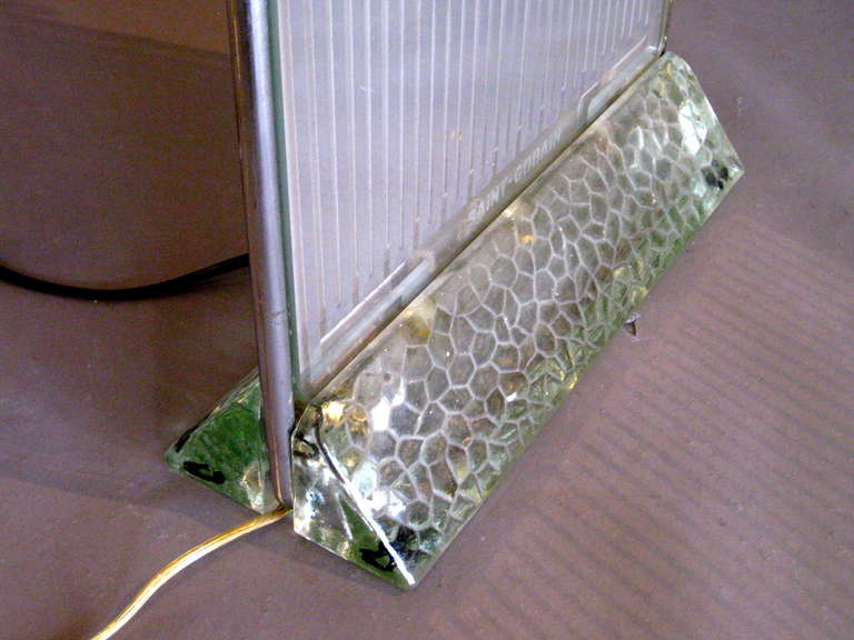 Rene Coulon Art Deco Glass Heater Manufactured by Saint Gobain 2