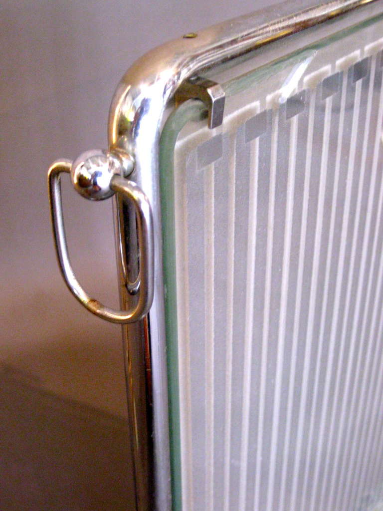 Rene Coulon Art Deco Glass Heater Manufactured by Saint Gobain 3