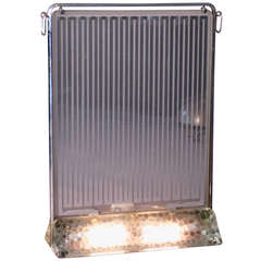 Rene Coulon Art Deco Glass Heater Manufactured by Saint Gobain