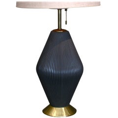 Gerald Thurston Fluted Ceramic Table Lamp for Lightolier