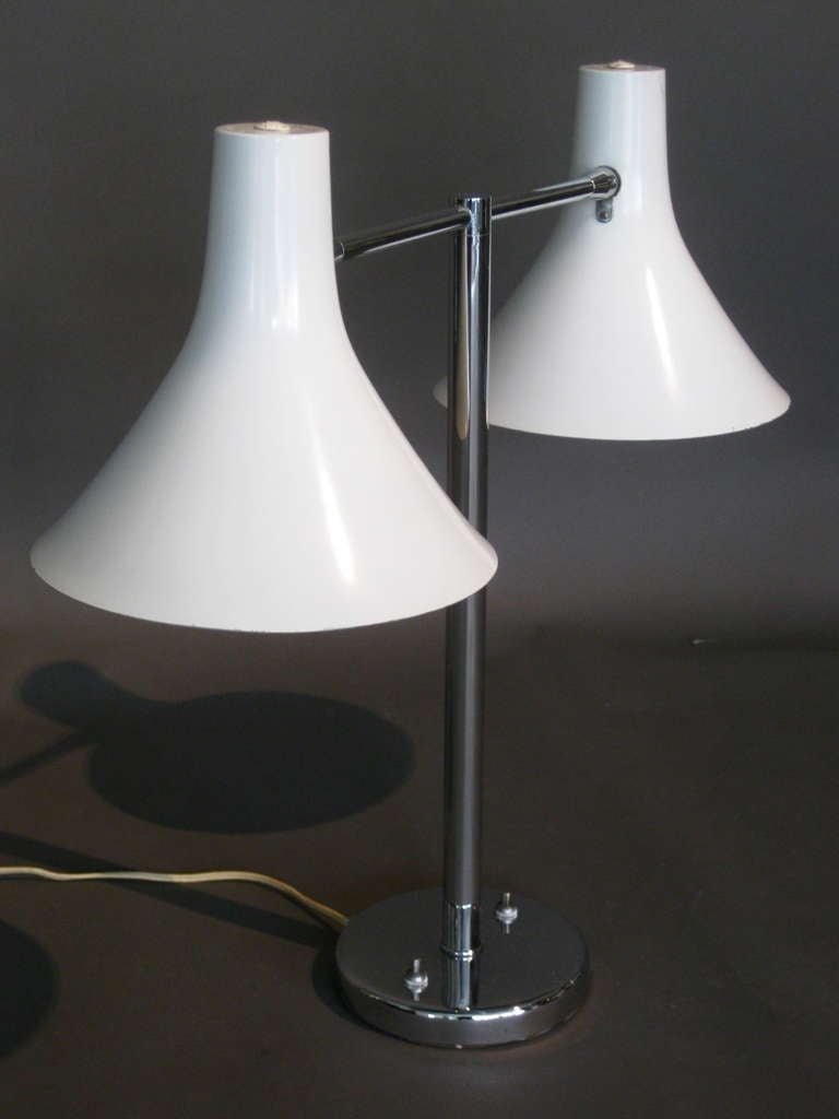Late 20th Century Nessen Studios Double Shade Desk Lamp