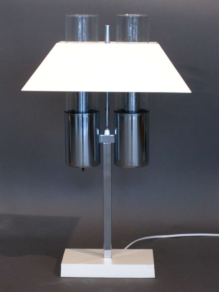 Rare Architectural Desk Lamp by Raymor c.1960s In Good Condition In Easton, PA