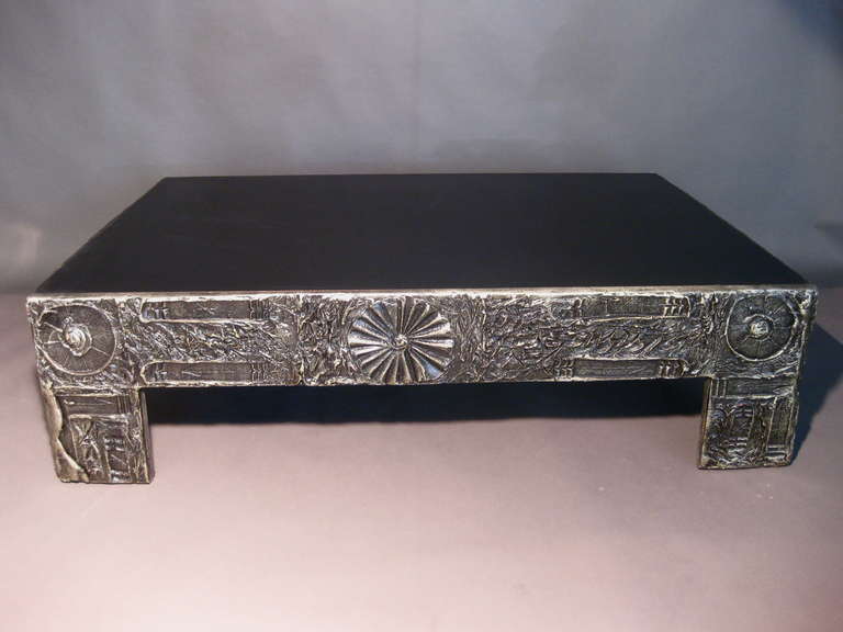 Adrian Pearsall Bronze Resin & Wood Coffee Table for Craft Associates 3