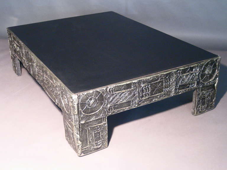 Adrian Pearsall Bronze Resin & Wood Coffee Table for Craft Associates 2
