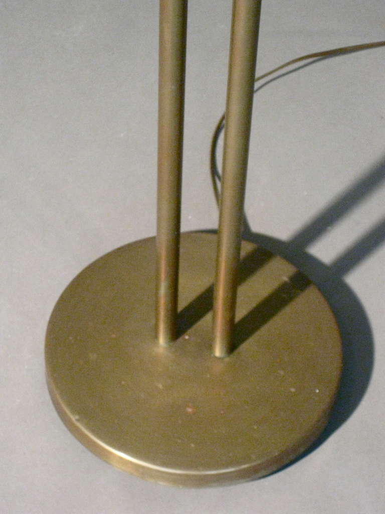 Kurt Versen Modernist Brass Floor Lamp, circa 1930s 4