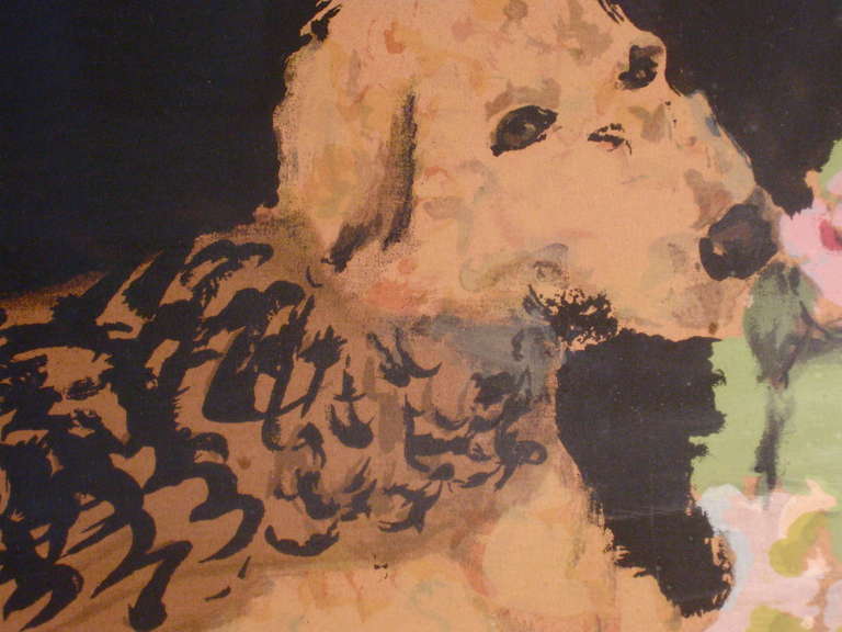 Dog Portrait Screenprint by Marcel Vertes In Good Condition In Easton, PA