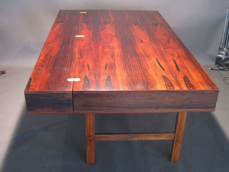 Rosewood Flip Top Desk by Peter Lovig Nielson for Lovig at 1stDibs