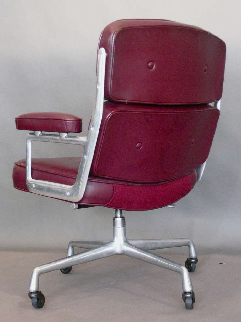 Mid-20th Century Charles Eames Time-Life Desk Chair w/ Original Leather