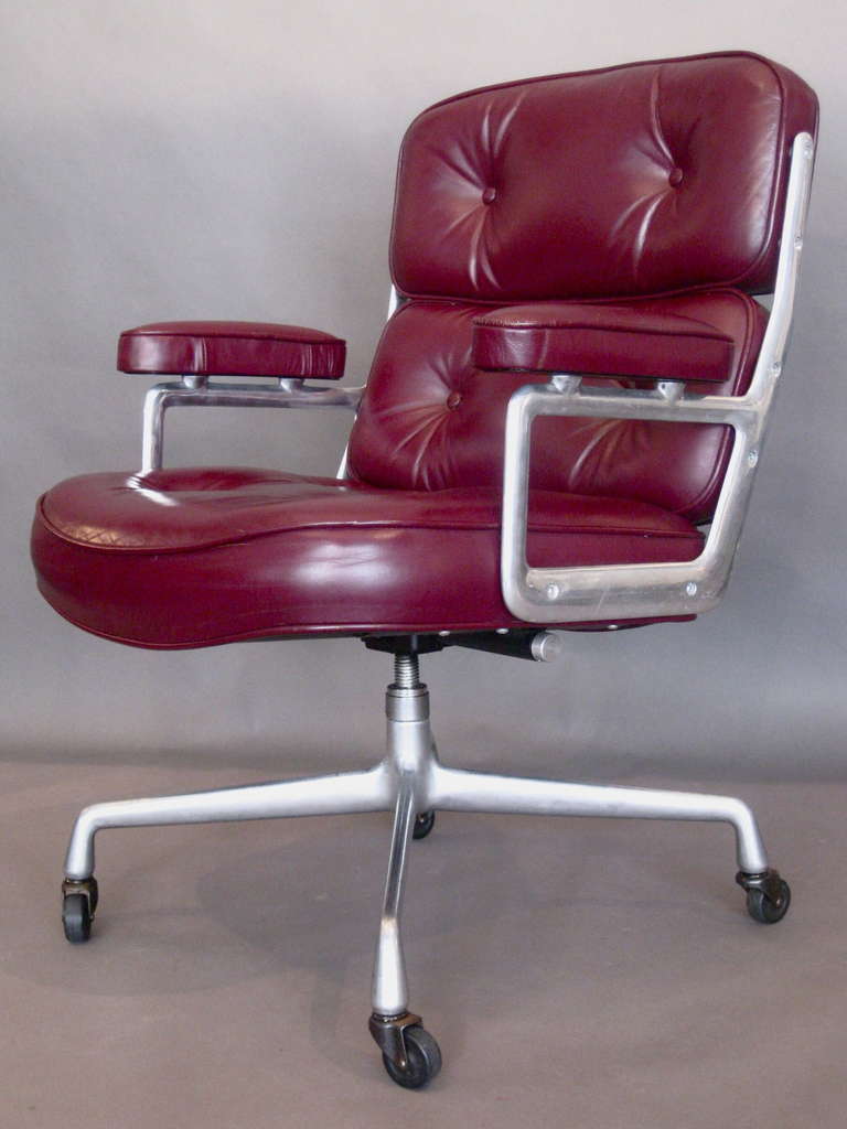 Charles Eames Time-Life Desk Chair w/ Original Leather 1