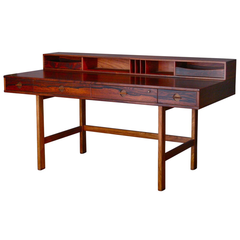 Rosewood Flip Top Desk by Peter Lovig Nielson for Lovig at 1stDibs