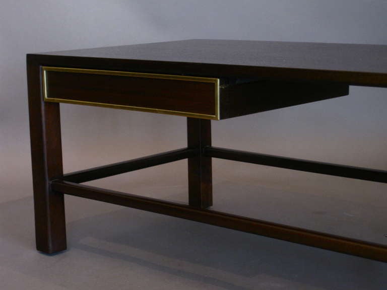 Harvey Probber Mahogany & Brass Bench/Coffee Table Model no.1004 4