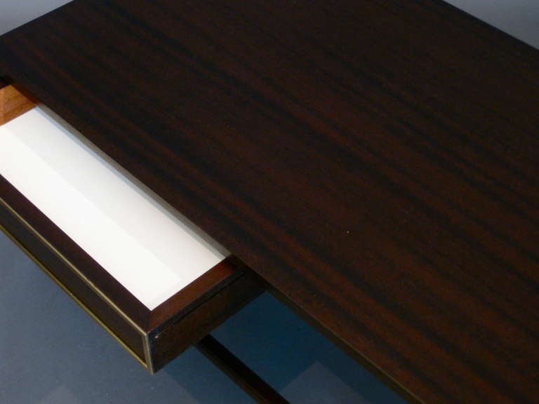 Harvey Probber Mahogany & Brass Bench/Coffee Table Model no.1004 1