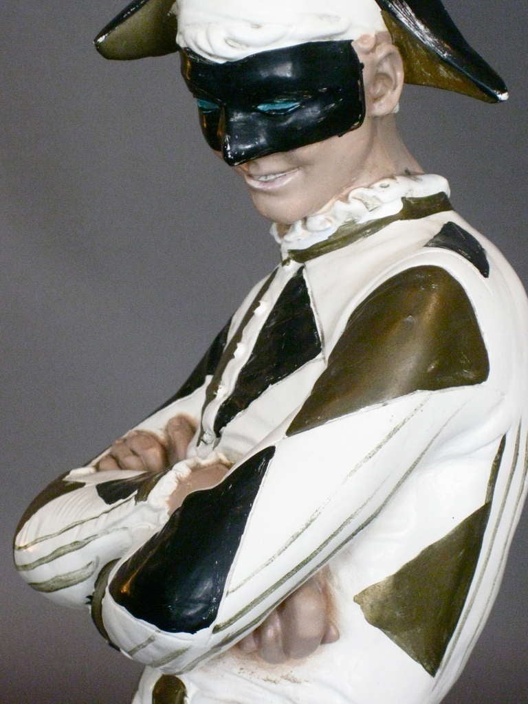 Large Harlequin Plaster Table Lamp by Marbro c.1950s 5