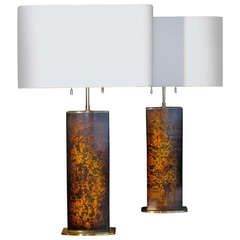 Pair of 1960s Mutual Sunset Lamp Company Table Lamps