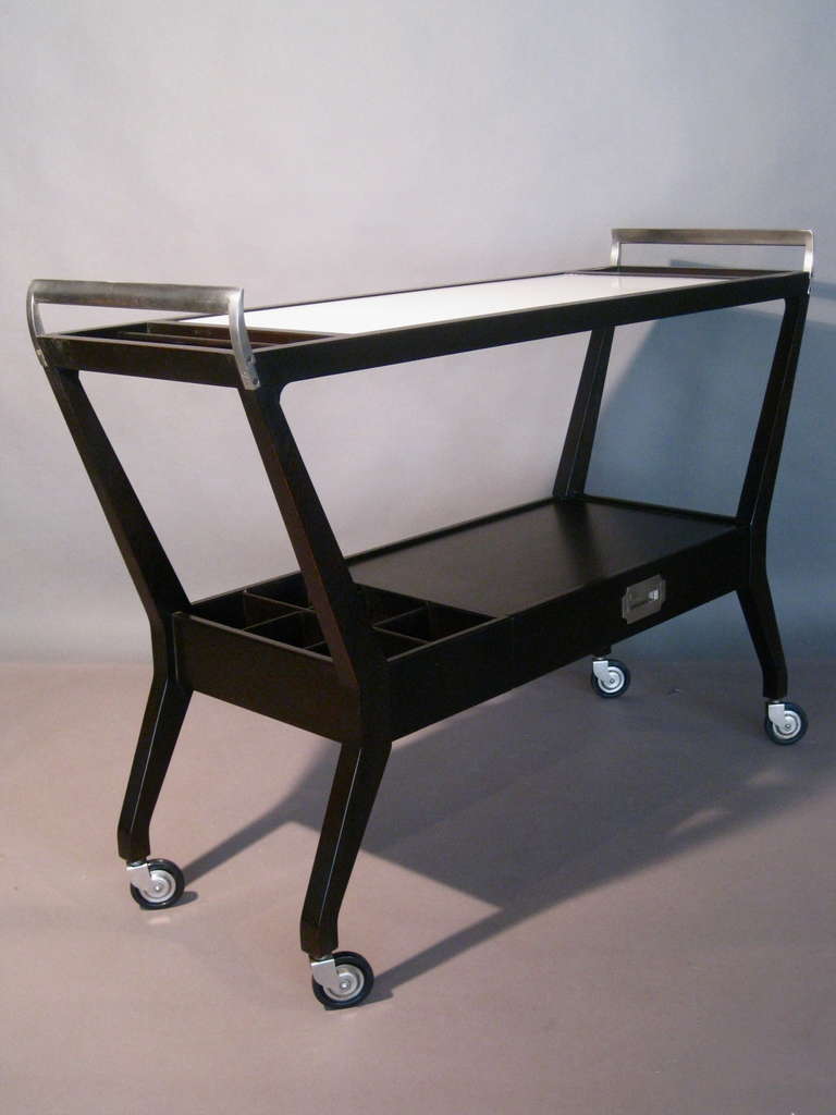 Bar Cart by Baker with Austrian-Made Stainless Steel Handles 1
