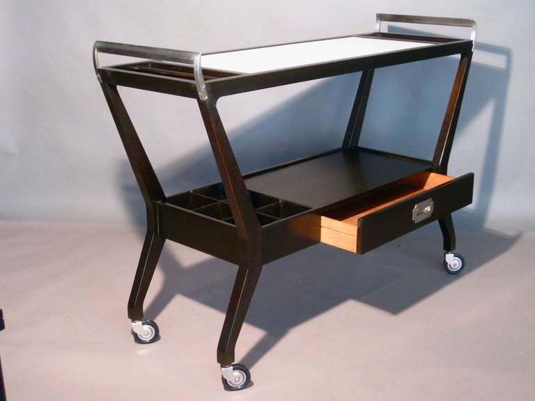 Bar Cart by Baker with Austrian-Made Stainless Steel Handles 3