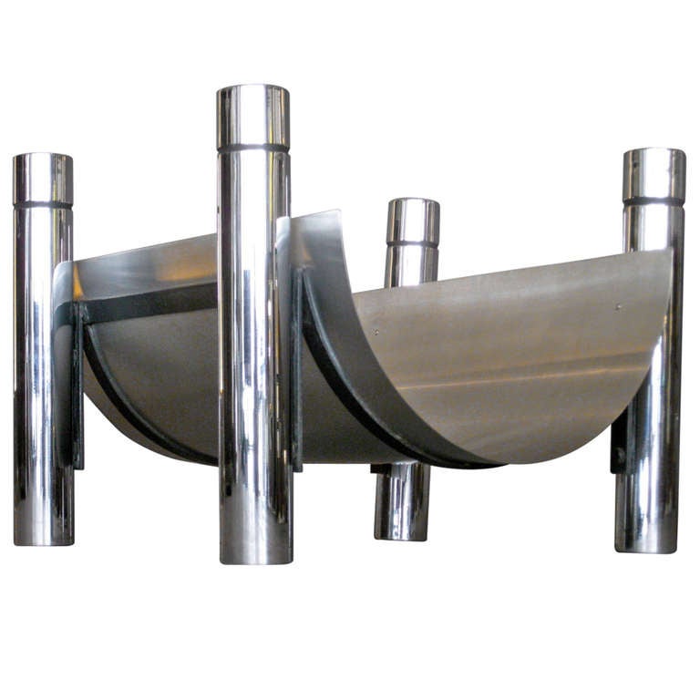 cone xv circa Design and Stainless Log Holder Steel Custom Architect Chrome