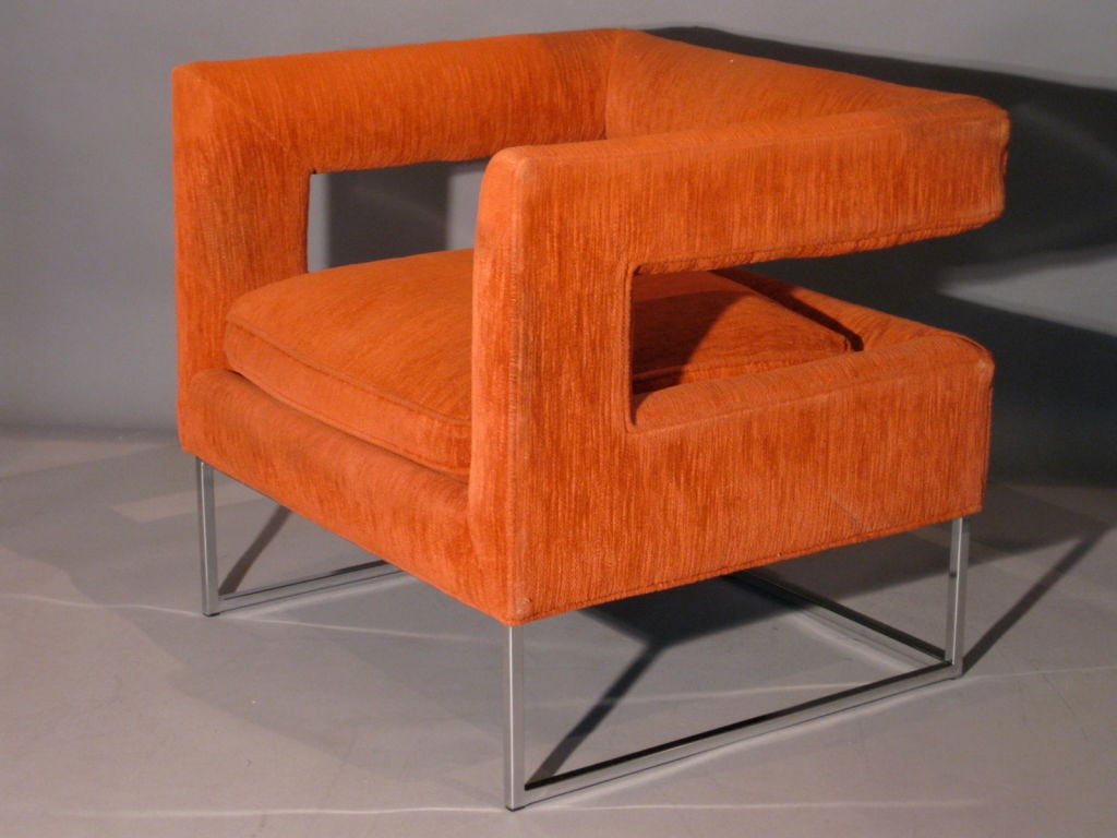 Pair Sculptural 1960's Cantilever Lounge Chairs 3
