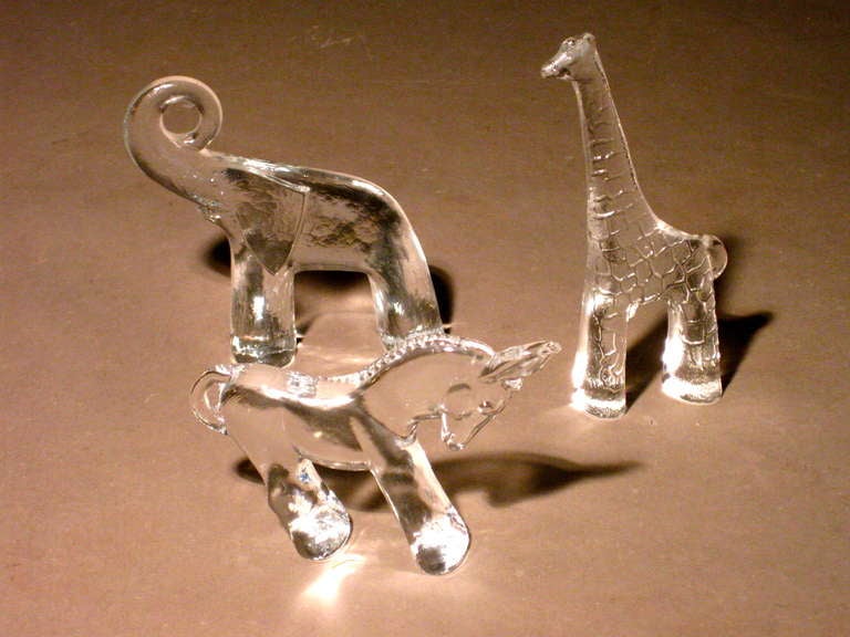 Kollektion von 14 Kosta Boda-Glas Zoo-Serie Tieren, ca. 1970er Jahre 3