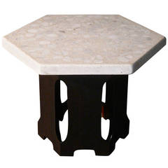 Harvey Probber Hexagonal Terrazzo Side Table