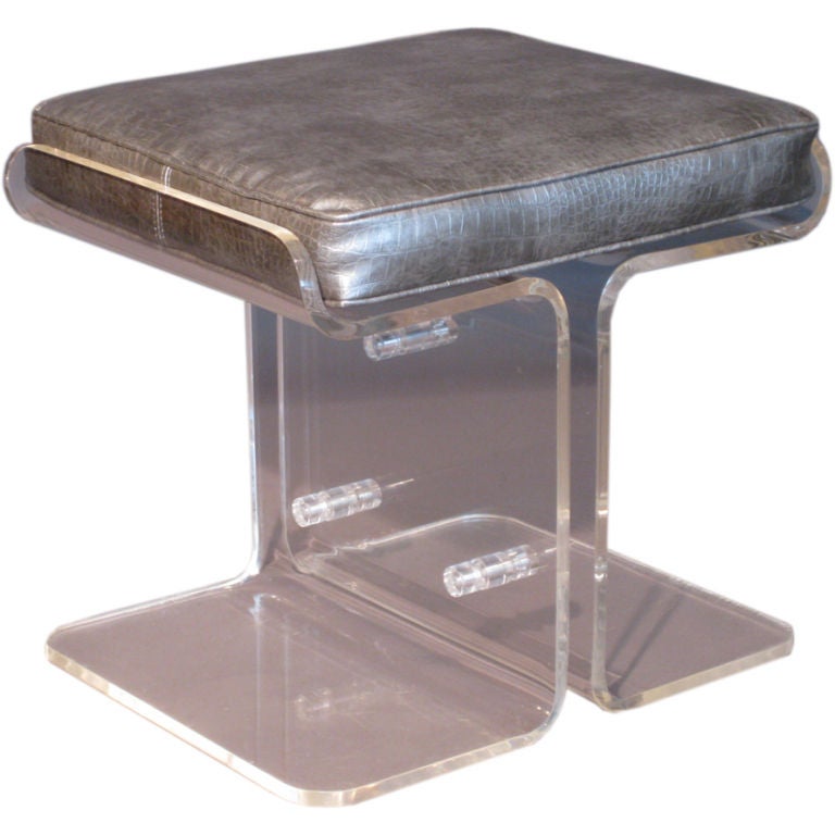 Charles Hollis Jones Lucite Stool/Bench c.1960
s