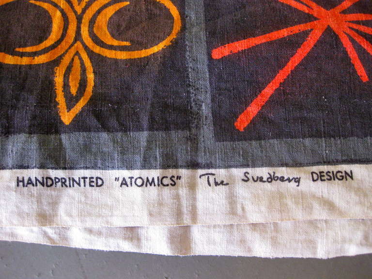 ATOMICS Swedish Textile Designed by Theodor Svedberg in 1954 2