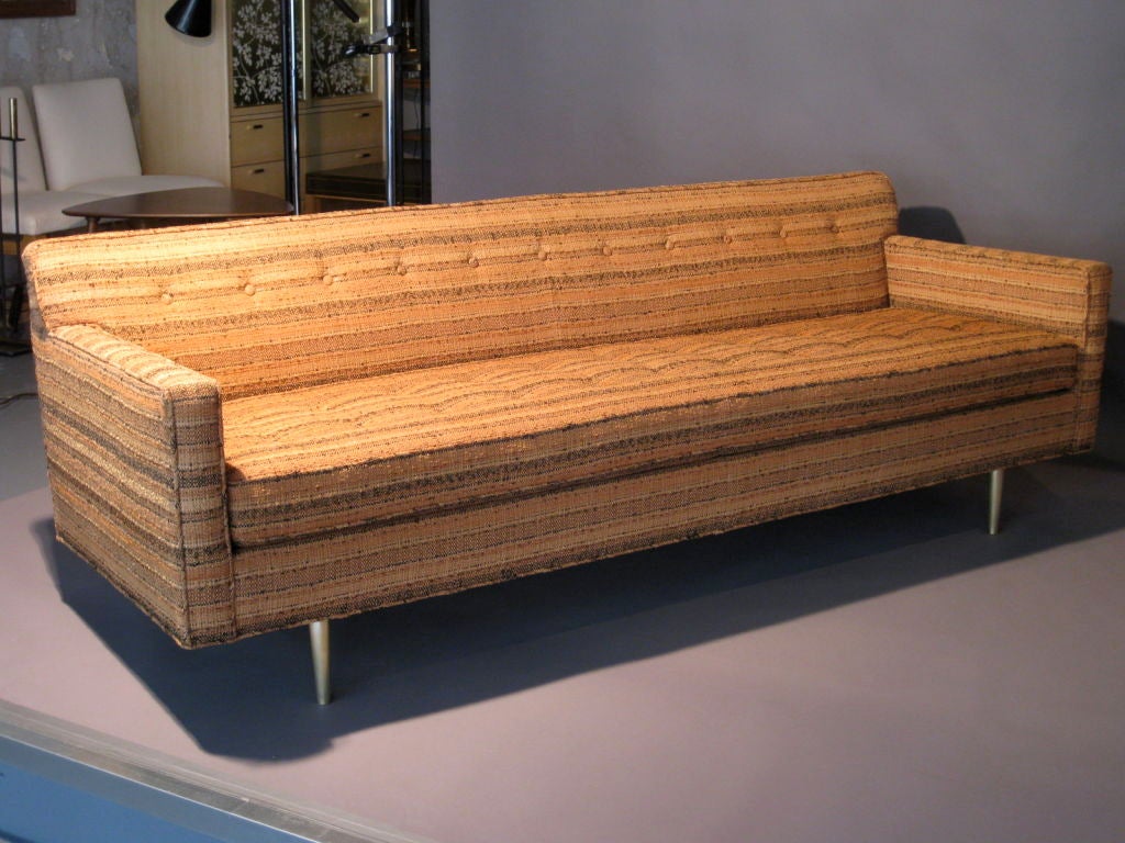 Mid-20th Century Edward Wormley for Dunbar Sofa w/ Original Dorothy Liebes Fabric