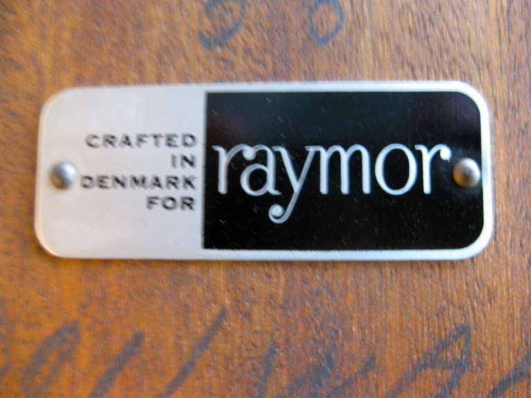 Walnut Tripod Side Table Made in Denmark for Raymor c.1950s 2