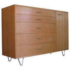 George Nelson Cerused Oak Cabinet or Chest of Drawers for Herman Miller