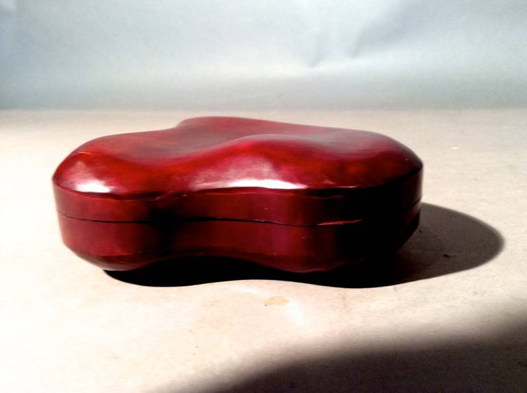 Vintage Large Elsa Peretti Heart-Shaped Leather Box for Tiffany In Good Condition In Easton, PA