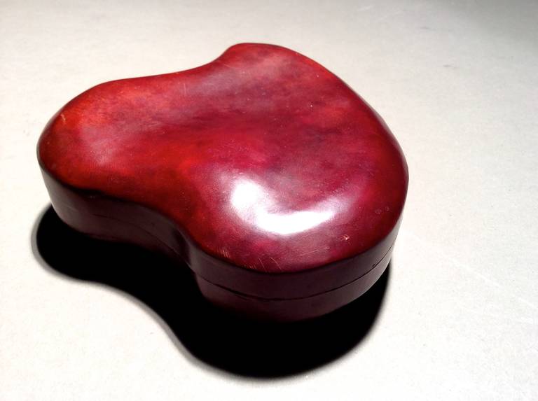 American Vintage Large Elsa Peretti Heart-Shaped Leather Box for Tiffany