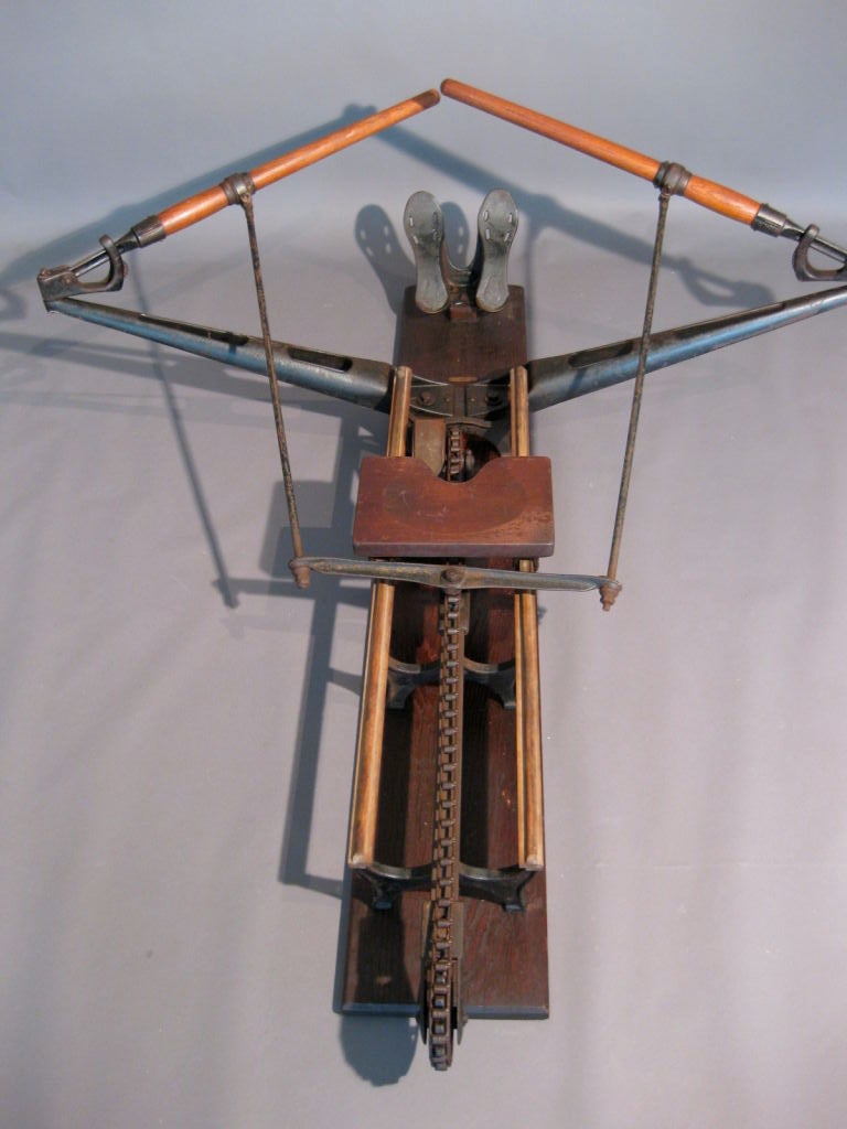 antique rowing machine