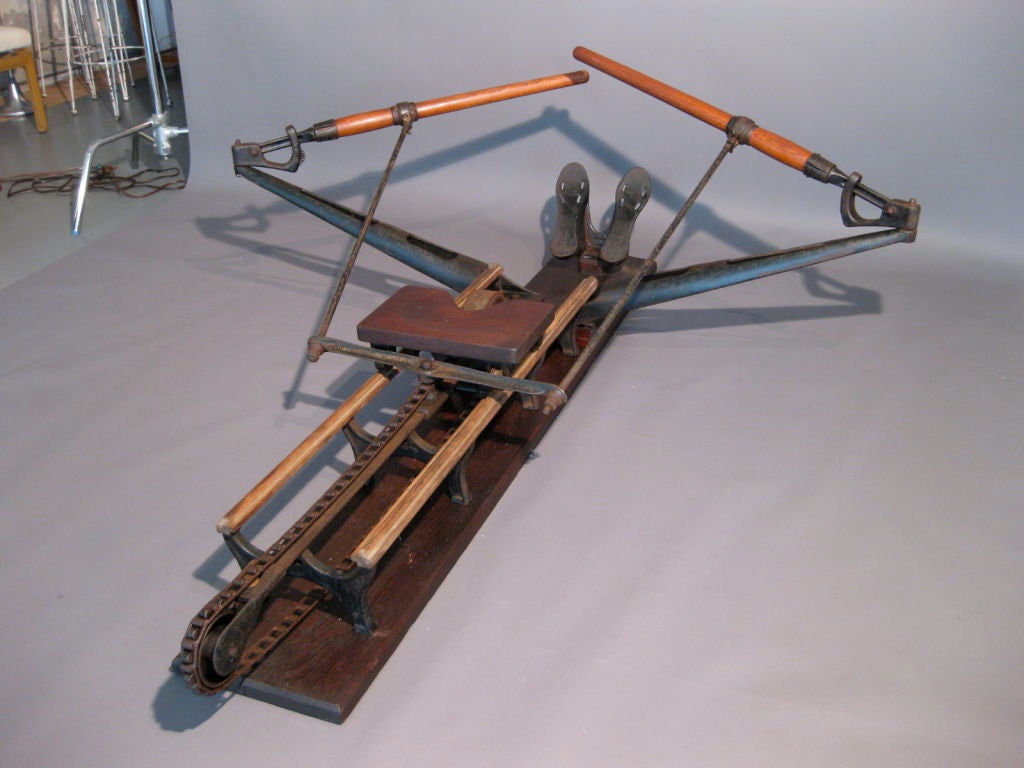 old style rowing machine