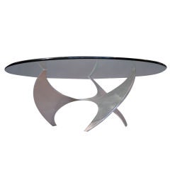 Sculptural Aluminum
Glass Coffee Table by Knut Hesterberg Sculptural Aluminum
Glass Coffee Table by Knut Hesterberg