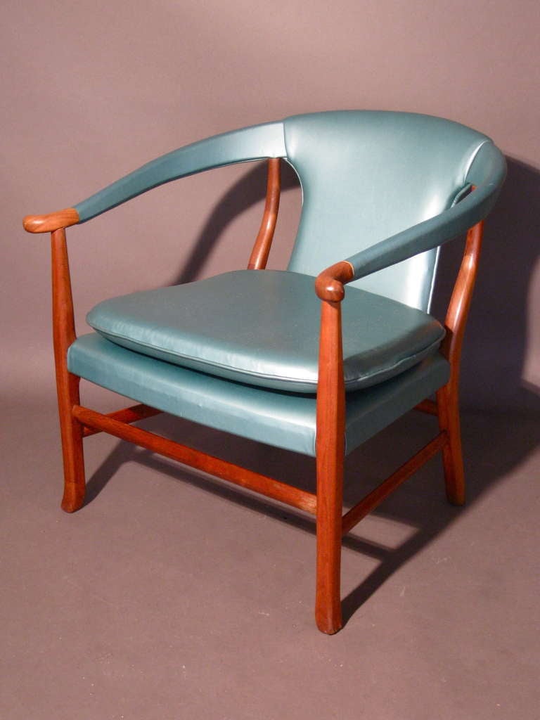 Mid-20th Century Pair of Danish Teak Lounge Chairs Attributed to Jacob Kjaer, Circa 1950's